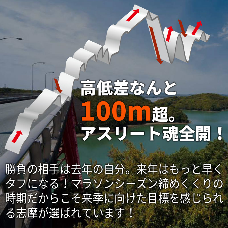 勝負の相手は、去年の自分。来年はもっと早く、タフになる!マラソンシーズン締めくくりの時期だからこそ、来季に向けた目標を感じられる志摩が選ばれています!